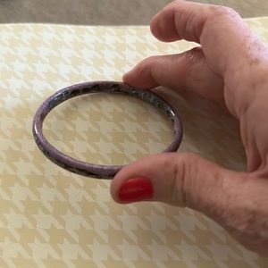 Vintage Cloisinne’ multi colored floral enamel bangle bracelet